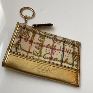 Coach mini keychain wallet card slot